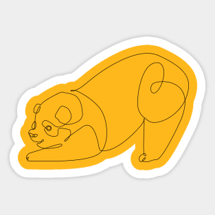 One Line  Panda Sticker